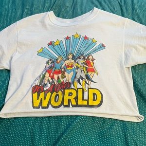 Junk food clothing It’s A Girls World cropped tee